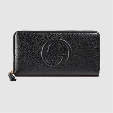 black leather gucci wallet|women gucci wallet black leather.